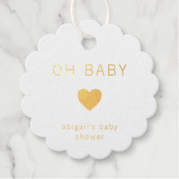 Oh Baby Minimalistisch Heart Gold Foil Babydusche