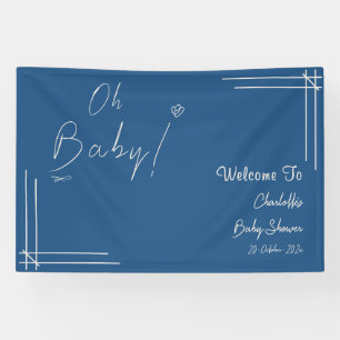 Oh Baby! Minimalistische Babyparty-Dekoration gesc Banner