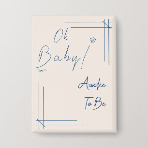 Oh Baby! Minimalistische geschlechtsneutrale Tante Button