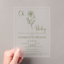 Oh Baby Minimalistische Wildblumen-Baby-Party