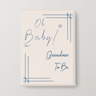 Oh Baby! Minimalistisches Geschlechtsneutrales Oma Button
