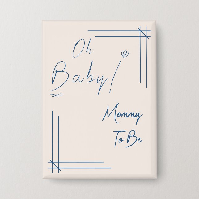 Oh Baby! Minimalistisches Geschlechtsneutrales wer Button (Vorderseite)