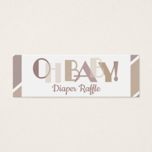 Oh Baby Mocha Modern Typografy Diaper Raffle