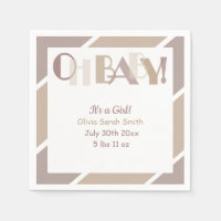 Oh Baby Mocha Typografie Moderne Babydusche