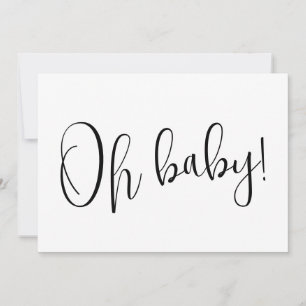 Oh Baby Modern Pregnancy Announccard Ankündigung