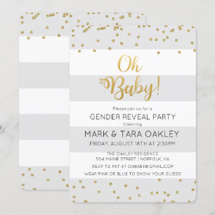 Oh Baby Moderne Babyparty-Einladung Einladung
