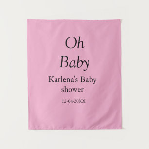 Oh Baby Name Baby Shower Datum einfach minimal t Wandteppich