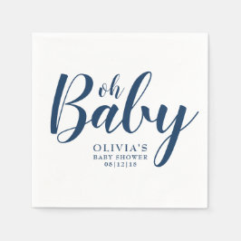 Oh Baby - Navy Blue Baby Dusche Serviette