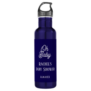 Oh Baby Navy Blue Script Baby Duschgeschenk Gefall Edelstahlflasche