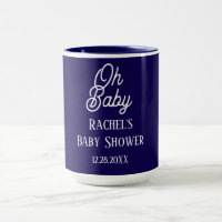 Oh Baby Navy Blue Script Baby Duschgeschenk Gefall