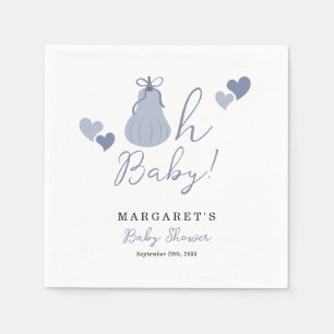 Oh Baby Niedlich Blue Pumpkin Bow Boy Baby Dusche Serviette