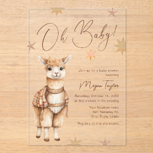 Oh Baby Niedlich Llama Boho Kinderdusche Einladung