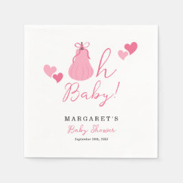 Oh Baby Niedlich Pink Pumpkin Bow Girl Baby Dusche Serviette