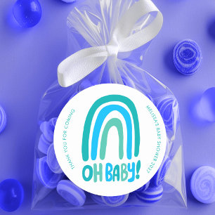 Oh, Baby! Niedlich Rainbow CUSTOM Baby Shower viel Runder Aufkleber
