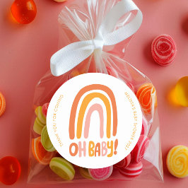 Oh, Baby! Niedlich Rainbow CUSTOM Baby Shower viel Runder Aufkleber