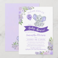 Oh, Baby! Niedlicher Elefant Lila Blumenspülung