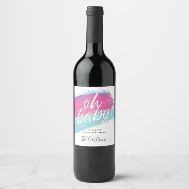 Oh Baby Paint Swash Getränke Label Weinetikett (Vorderseite)