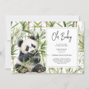 Oh Baby Panda Bear Bamboo Babydusche Einladung