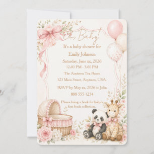 Oh Baby Panda und Giraffe Baby Shower Einladung