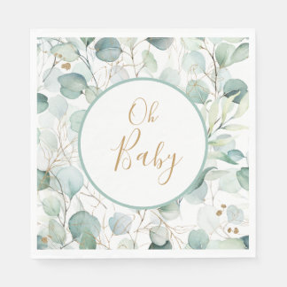 Oh Baby Paper Napkins Eucalyptus Baby Dusche Serviette