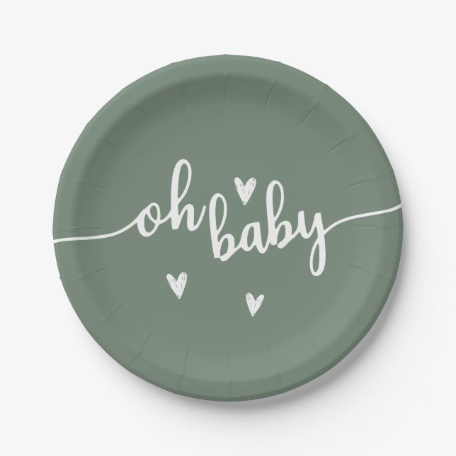 Oh, Baby Pappteller (Vorderseite)