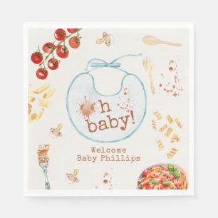 Oh Baby Pasta & Schnullers Blue Boy Baby Dusche Serviette