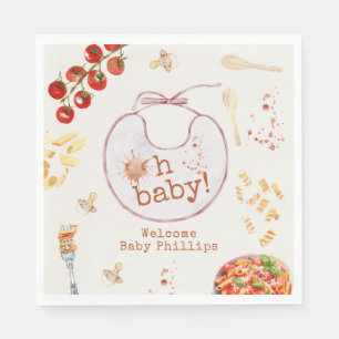 Oh Baby Pasta & Schnullers Pink Girl Baby Dusche Serviette