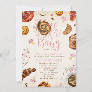 Oh Baby Pastries + Schnuller Girl Baby Dusche Einladung
