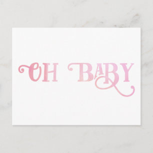Oh Baby personalisiere dieses rosa Girly Girl Postkarte