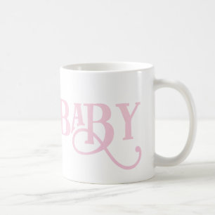 Oh Baby Personalisiert, blassrosa Moderne Schrift Tasse