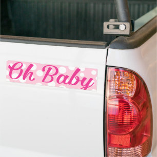 Oh Baby Personalisiert Pink Girly Girl Autoaufkleber