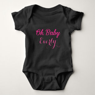 Oh Baby Personalisiert Pink Girly Girl Baby Strampler
