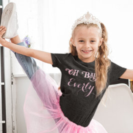 Oh Baby Personalisiert Pink Girly Girl T-shirt