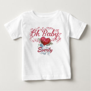 Oh Baby Personalisierte Mädchenhaft Geflügelte Her T-shirt