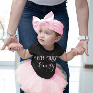 Oh Baby Personalisiertes Rosa Mädchen Kleinkind T-shirt