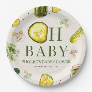 Oh Baby Pickles & Pacifiers Neutrale Babyparty Pappteller