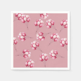 Oh Baby Pink Balloons Serviette