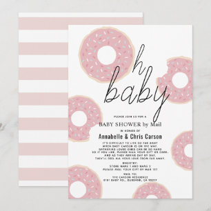 Oh Baby Pink Donut Girl Baby Dusche by Mail Einladung