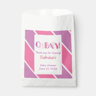 Oh Baby Pink Moderne Babydusche Gefallen Tasche Geschenktütchen