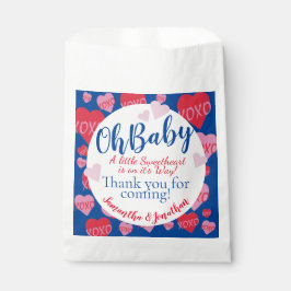 Oh Baby Pink Red Sweethearst Baby Dusche Blue Geschenktütchen