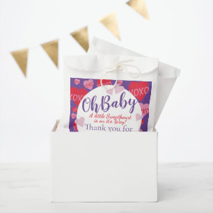 Oh Baby Pink Red Sweethearst Baby Dusche Lila Geschenktütchen