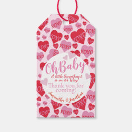 Oh Baby Pink Red Sweethearst Baby Dusche Pink Geschenkanhänger