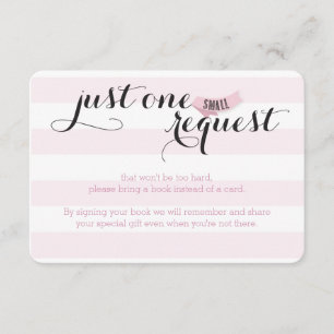 Oh Baby Pink Stripes Showkarte Reservierung Karte