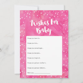 Oh Baby Pink Watercolor Babydusche Wünsche Karte