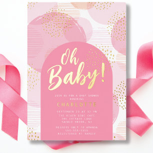 Oh Baby Polka Dots Baby Shower Folieneinladung