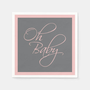 Oh Baby Posh Baby Shower für Mädchen Serviette