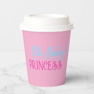 Oh Baby Princess einfache Pink Paper Becher