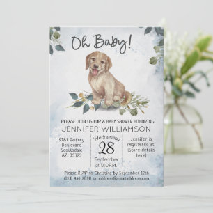 Oh, Baby! Puppy Dog Baby Dusche Einladung