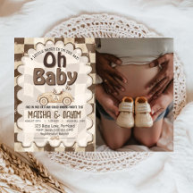 Oh Baby Rennwagen Kariert Mocha Baby Shower