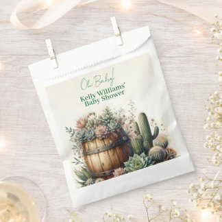 Oh Baby! Rustic Succulents & Cacti Baby Shower Geschenktütchen